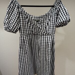 Black and White Gingham Dress